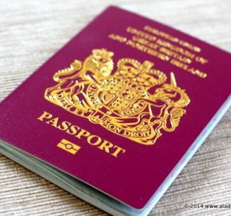 An image of a closed passport